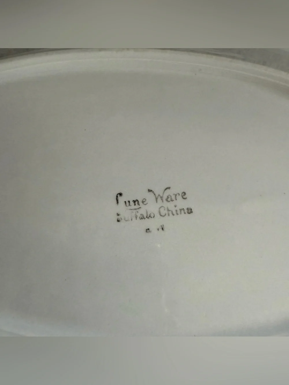 Vintage Buffalo China Blue Lune Ware Restaurant-Style Oval Platter